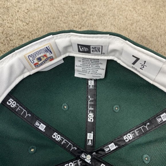 Oakland Athletics New Era 59Fifty Enchanted Forest Sz 7 1/2 50th Anni Green Cap - Picture 5 of 8